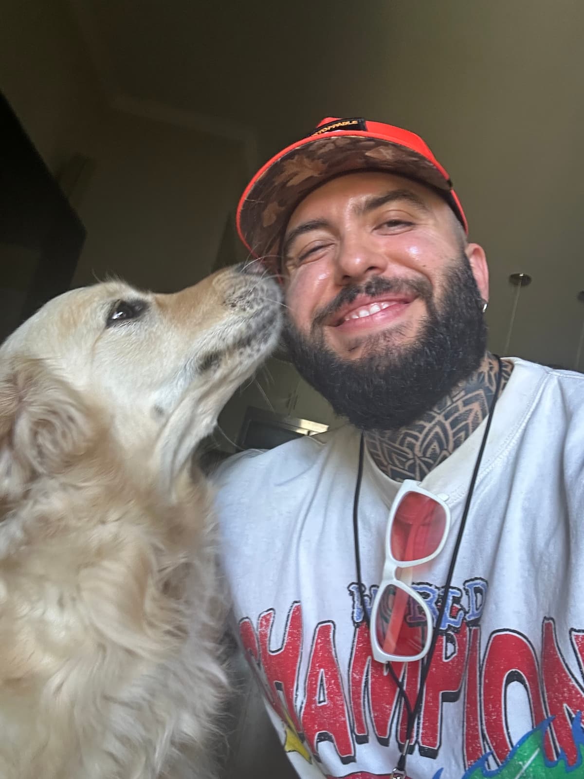 Pet sitter with pets