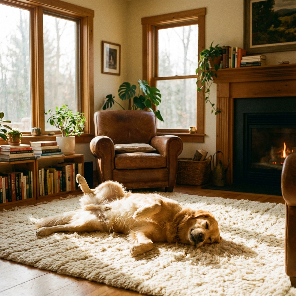 A cozy home environment for dog boarding